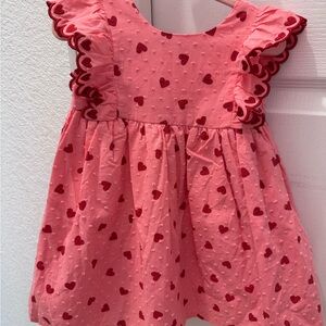 Isaac Mizrahi Pink and Red Heart Kids Dress